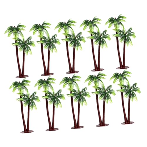 Milisten 20 Stück Simulierte Kokosnussbaumdekoration Wasser- dekorativ Tank kunstpflanze Artificial Tree künstliche Pflanzen Mini-Szenen-Layout-Modell Aquarium Pflanzendekor Plastik Green von Milisten