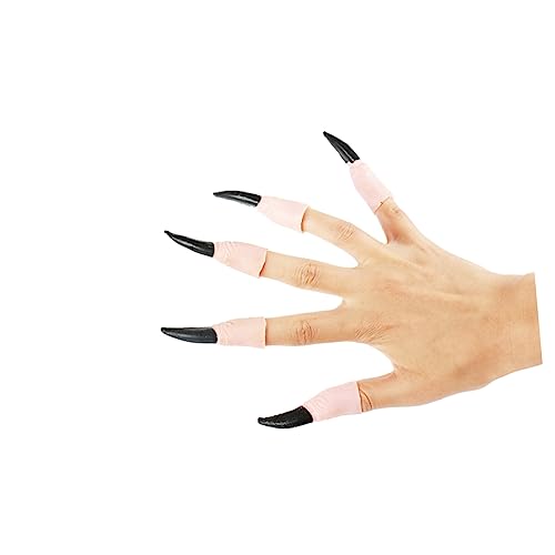 Milisten 20 Stück Teiliges Halloween Hexennägel Fake Fingernägel aus Hautfarbenem Kunststoff Gruselig Realistisch Passend für Cosplay Kostüm Partyzubehör Erwachsene von Milisten