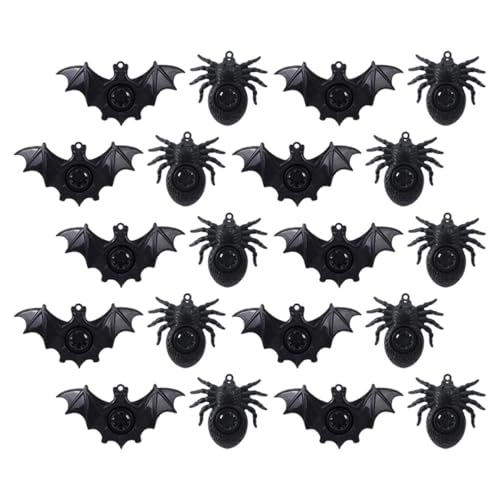 Milisten 20 Stück Teiliges Halloween Spider Bat Trillerpfeifen Lustige Party Geräuschemacher für Halloween Feiern und Kleine von Milisten