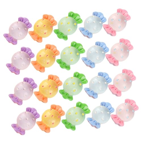 Milisten 20 Stück Teiliges Harz süßigkeiten deko Realistische Bunte Candy Embellishments Vielseitige Puppenhaus Fotorequisiten Langlebig und Leicht zu Reinigen Lebensechte Nachbildung für von Milisten