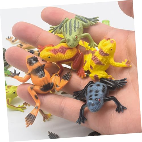 Milisten 20 Stück Teiliges Kleine Realistische Miniatur froschfiguren Leichte Mini froschmodelle als Deko Spielfiguren für Drinnen und Draußen von Milisten