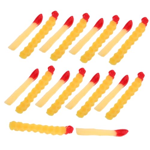 Milisten 20 Stück Teiliges Künstliche Pommes Frites Realistisch Simuliert mit Ketchup Finish Vielseitiges Deko und Spielzeugmodell für Restaurant Party und Fotografie Leicht und Kompakt von Milisten