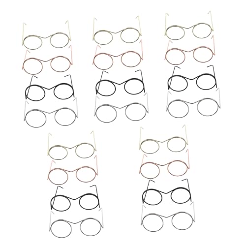 Milisten 20 Stück Teiliges Mini Metallbrillen für Puppen Leichte Stilvolle Miniatur Brillengestelle Gold Silber Roségold Schwarz für DIY Projekte und Puppenkostüme Milisten 20 Stück Teiliges Mini Metallbrillen für Puppen Leichte Stilvolle Miniatur Brillengestelle Gold Silber Roségold Schwarz für DIY Projekte und Puppenkostüme von Milisten