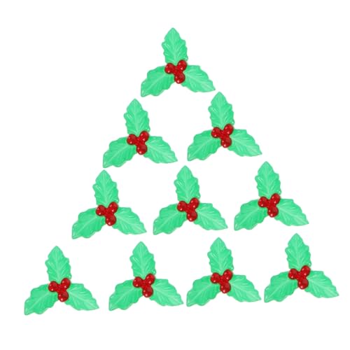 Milisten 20 Stück Teiliges Mini Stechpalmenbeeren mit Blättern Realistische Weihnachtsdeko zum Basteln Vielseitige DIY Kranz und Mini Weihnachtsbaum Ornamente für Festliche und von Milisten