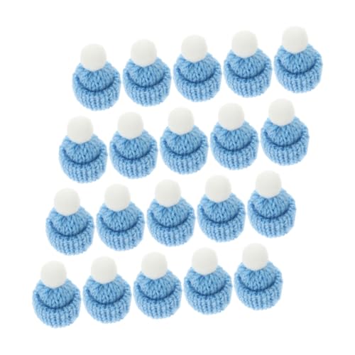 Milisten 20 Stück Teiliges Mini Strickmützen aus Weichem Garn Kleine Weihnachtsmützen für DIY Basteln Puppenzubehör und Christbaumschmuck Vielseitig für Dekoration und Festliche Anlässe von Milisten