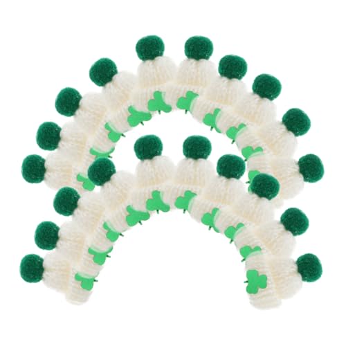 Milisten 20 Stück Teiliges Mini Strickmützen aus Wollgarn Winzige DIY Hüte mit Grünem Kleeblatt für St Patrick Day Partydeko Wiederverwendbare Puppen Bastelaccessoires von Milisten