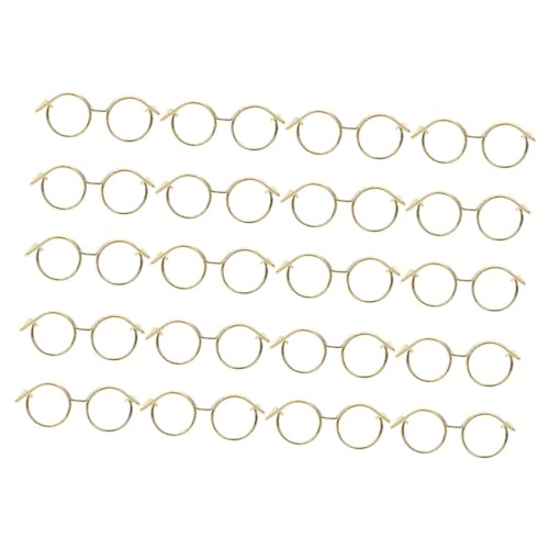 Milisten 20 Stück Teiliges Miniatur Puppenbrillen aus Metall Goldfarbene Rahmenlose Eyeglasses ohne Gläser Dekorative Puppenhaus Accessoires für Rollenspiele und Fotoshootings Milisten 20 Stück Teiliges Miniatur Puppenbrillen aus Metall Goldfarbene Rahmenlose Eyeglasses ohne Gläser Dekorative Puppenhaus Accessoires für Rollenspiele und Fotoshootings von Milisten