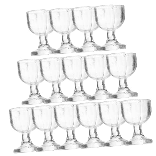 Milisten 20 Stück Teiliges Miniatur Weingläser Realistische Puppenhaus Zubehör Transparente Mini Weinbecher Dekorative Miniaturküche für Mikro Landschaft von Milisten