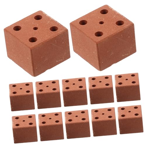 Milisten 20 Stück Teiliges Miniatur Ziegelstein Modellset Detailgetreue Poröse Bausteine für DIY Miniatursteine Kompakt Vielseitig für Garten und Puppenhaus Dekoration von Milisten