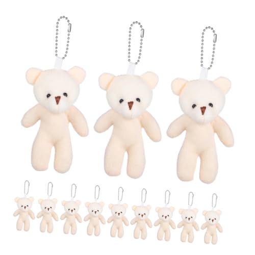 Milisten 20 Stück Teiliges Niedliche Stoffbären Schlüsselanhänger Verschleißfeste Plüschtiere Taschenanhänger Leichte Plüschtiere als Tragbare Deko für Schlüssel Rucksäcke und Taschen von Milisten