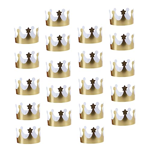 Milisten 20 Stück Teiliges Set Goldene Papierkronen Verstellbar Partyhüte für Geburtstag Shower Hochzeit Mottofeier Einfache Montage Partydekoration Milisten 20 Stück Teiliges Set Goldene Papierkronen Verstellbar Partyhüte für Geburtstag Shower Hochzeit Mottofeier Einfache Montage Partydekoration von Milisten