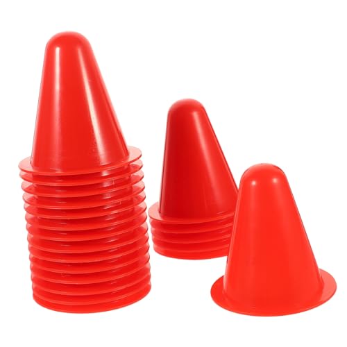 Milisten 20 Stück Teiliges Trainingshütchen Verkehrskegel aus Robustem Kunststoff Bunte Trainingskegel für Rollschuh Sportübungen Indoor Outdoor Agility übungen von Milisten