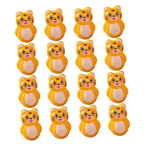 Milisten 20 Stück Tiger Tumbler Ornamente Kinderspielzeug Tumbler- Schreibtischspielzeug Tiger wackelndes Mini-Becherspielzeug Wackelndes für Plastik von Milisten