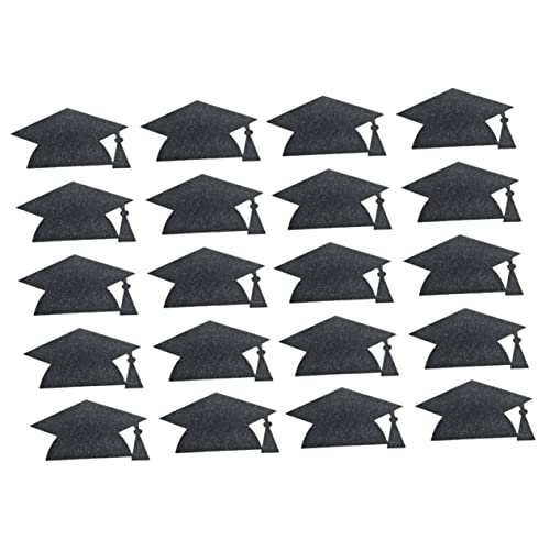 Milisten 20 Stücke Bachelor Hut Aufkleber Dekoration Graduation Cap Kreative Tasse Aufkleber DIY Aufkleber Decor Tasse Aufkleber Absolvent Tasse Aufkleber Schwarz von Milisten