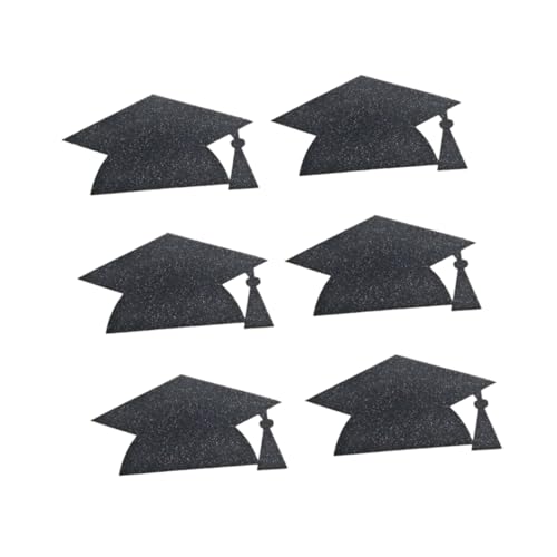 Milisten 20 Stücke Bachelor Hut Aufkleber Graduation Cap Dekoration Decor Tasse Aufkleber Absolvent Tasse Aufkleber Kreative Tasse Aufkleber Schwarz von Milisten
