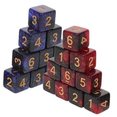 Milisten 20 Teiliges Brettspiel Würfelset Gravierte Würfel Spielzubehör Gaming Zubehör Ersatzwürfel Farbige Würfel von Milisten