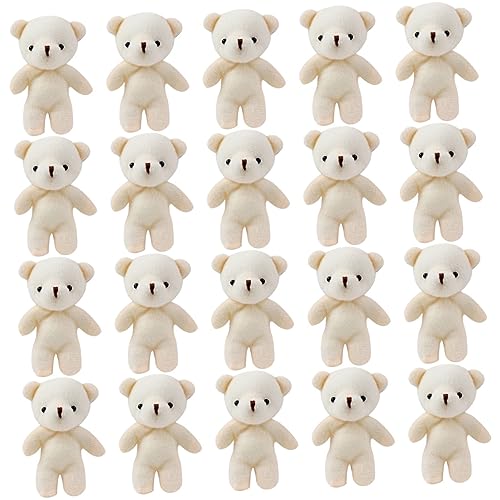 Milisten 20Stücke Mini Bärenfiguren für DIY Deko Entzückende Mini Bär Anhänger aus Weichem Material für Hausszenen und Kreative Projekte von Milisten