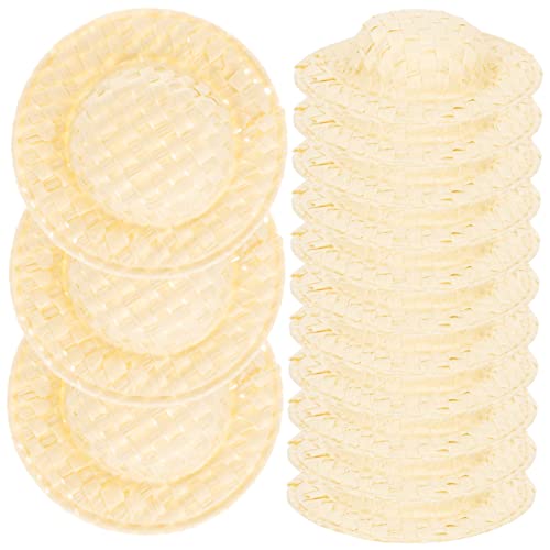 Milisten 20Stücke Mini Webpuppenhut DIY Papierhüte für Bastelprojekte Kleine Deko Accessoires für Puppenhaus und Heimdekoration Zartem von Milisten