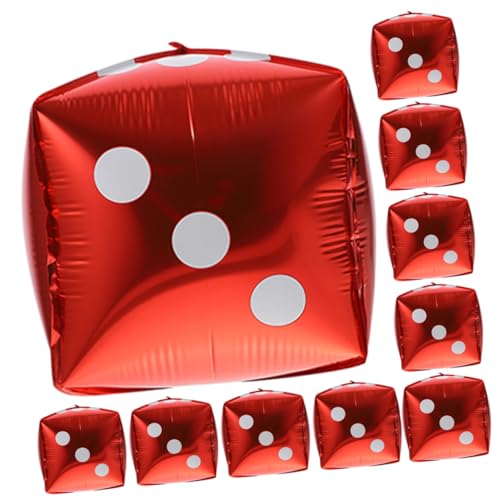 Milisten 20 Stück Würfelförmige Aluminium Folienballons Thema Party Deko Aufblasbare Würfelballons für Spiel und Spaß Milisten 20 Stück Würfelförmige Aluminium Folienballons Thema Party Deko Aufblasbare Würfelballons für Spiel und Spaß von Milisten