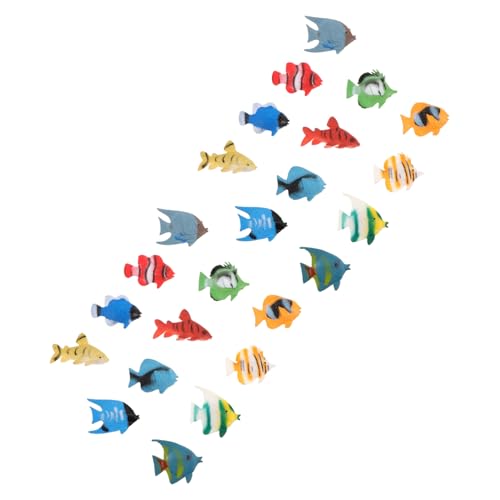 Milisten 24 STK. Teiliges Miniatur-fischspielzeug Realistische Tropische Meeresbewohner PVC Aquarium Dekofiguren Platzsparende Miniaturfische für Kleine Aquarien und Kinderparty Zubehör Milisten 24 STK. Teiliges Miniatur-fischspielzeug Realistische Tropische Meeresbewohner PVC Aquarium Dekofiguren Platzsparende Miniaturfische für Kleine Aquarien und Kinderparty Zubehör von Milisten