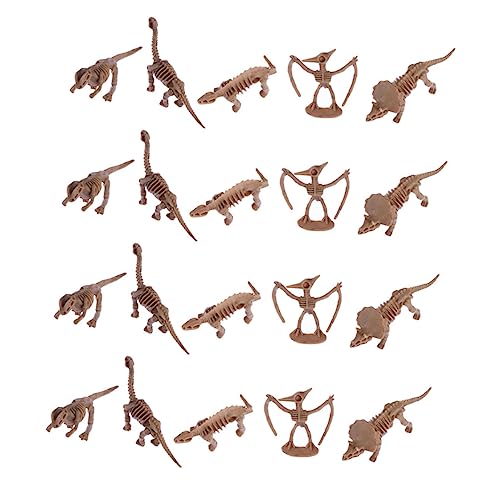Milisten 24 Stück Dinosaurier-Modell Realistische Dinosaurierkugel Dinosaurier-Kugel Kleine Dinosaurierfiguren Plastik Brown von Milisten