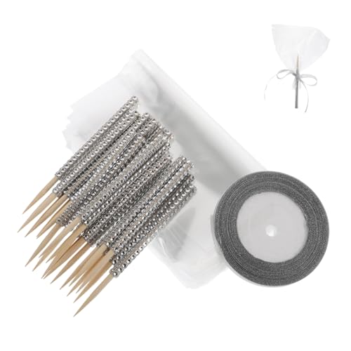 Milisten 24 Stück Glitzer Schokoladenapfelriegel Schokoapfel Zubehör Goldene Schokoapfel Sticks Schokoapfel Set Lolipop Sticks Leckerli Sticks Riesige Zuckerstangen Dekorationen von Milisten