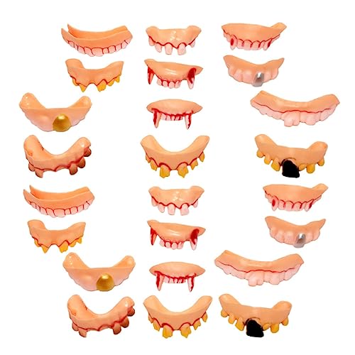 Milisten 24 Stück Halloween Kostüm Requisiten Lustige Fake Zähne Zombie Gebiss Verkleidung für Halloween Partys Designs Milisten 24 Stück Halloween Kostüm Requisiten Lustige Fake Zähne Zombie Gebiss Verkleidung für Halloween Partys Designs von Milisten
