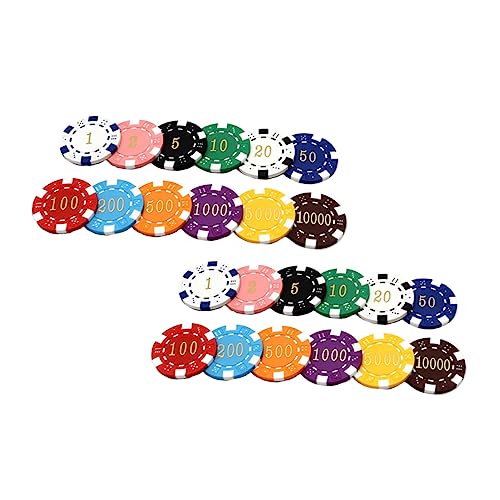 Milisten 24 Stück Mahjong Tokens Spielmünzen Belohnungs Münzen Lernspielzeug für Spiele und Belohnungen für und Sortierübungen von Milisten