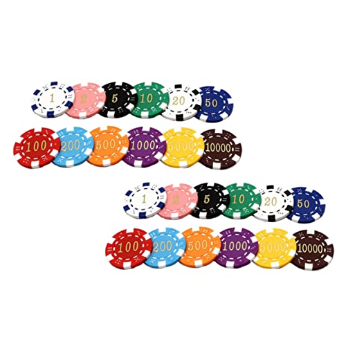 Milisten 24 Stück Poker -chipspielzeug Lernen Las Vegas-münzen-Chips Spielchips Lohnende Token Nummerierter Chip Spielmünze Spielzähler Chips-wert-zähler Spielmarken Eisen Milisten 24 Stück Poker -chipspielzeug Lernen Las Vegas-münzen-Chips Spielchips Lohnende Token Nummerierter Chip Spielmünze Spielzähler Chips-wert-zähler Spielmarken Eisen von Milisten