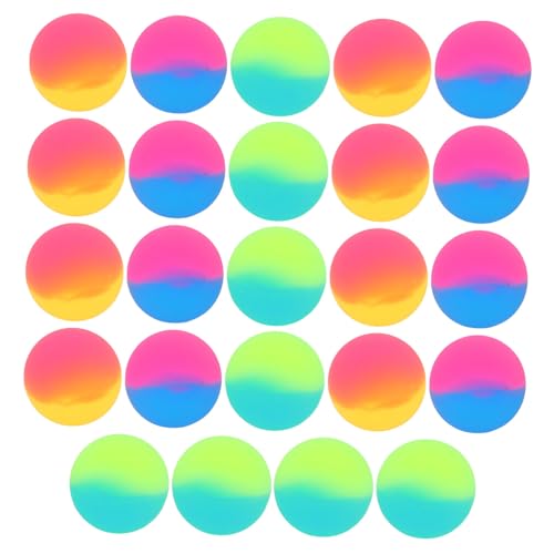 Milisten 24 Stück Teiliges Bunte Gummibälle Große Robuste Hüpfbälle aus Festem Gummi für Frosted Design Hohe als Outdoor und Party Mitgebsel von Milisten