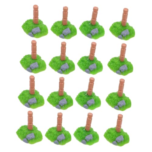 Milisten 24 Stück Teiliges Miniatur-farmspielset Holzpfähle Zaun Tierbarriere DIY Mini Farm Zubehör Puppenhaus Dekoration Micro Landschaftsspielzeug von Milisten