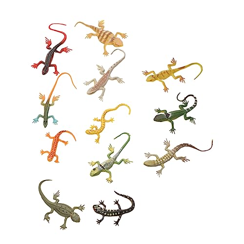 Milisten 24 Stück Teiliges Realistische Eidechsen Figuren Bunte Simulation Reptilien Modelle Lebensechte Gecko Nachbildung für Lernspielzeug und Garten Dekoration von Milisten