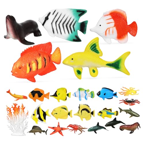 Milisten 24 Stück Teiliges Realistische Plastik Meerestiere Figuren Inklusive Tropische Fische und Ozeanbewohner Abnehmbar für Einfache Reinigung Pädagogisch zum Lernen über Meeresbiologie Milisten 24 Stück Teiliges Realistische Plastik Meerestiere Figuren Inklusive Tropische Fische und Ozeanbewohner Abnehmbar für Einfache Reinigung Pädagogisch zum Lernen über Meeresbiologie von Milisten