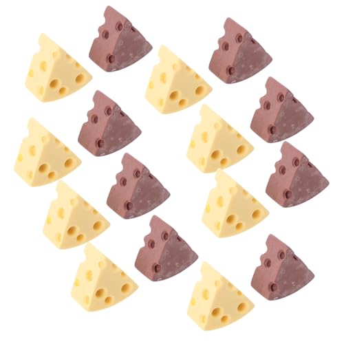Milisten 24 Stück Teiliges Resin Schmuckset Miniatur Käse Modell DIY Schmuckanhänger Haarclip Dekoration Gelb Schokolade Realistische Bastelornamente von Milisten