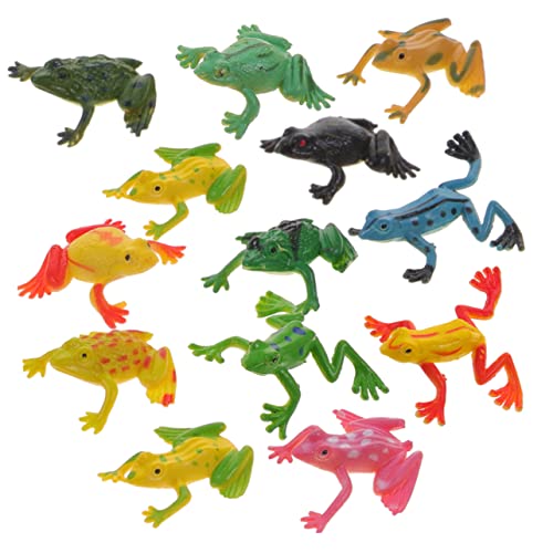 Milisten 24 Stück Teiliges Set Froschfiguren Realistische Simulation Frösche für Partys Dekoration und Lernspielzeug für Freunde und Familie von Milisten