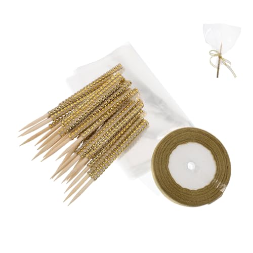 Milisten 24 Teiliges Glitzer Apfelriegel Set Goldene Apfelstäbchen Cake Pop Stäbchen Und Wrapper Set Riesige Zuckerstangen Dekorationen Goldene Cake Pop Stäbchen Kunststoff Golden von Milisten