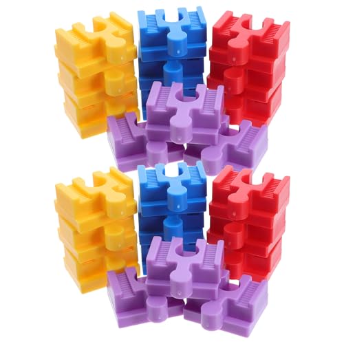 Milisten 24-teiliges Eisenbahnschienen-Zubehör für Kinder: Eisenbahn-Spielzeugschienen-Adapter – für Jungen, Eisenbahnspielzeug und Bausteine, Bausätze von Milisten