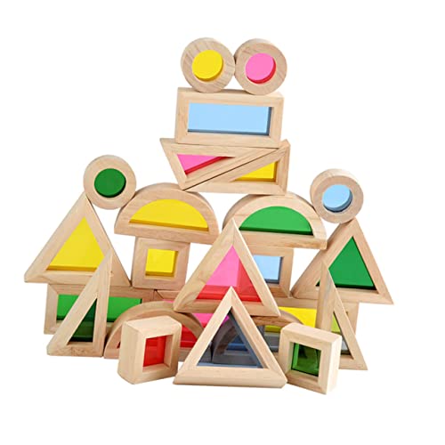 Milisten 24Stücke Kaleidoskopisches Blockset Für Teiliges Form Und Farberkennung Für Kindergartenbedarf Und Kreative Lernspiele von Milisten