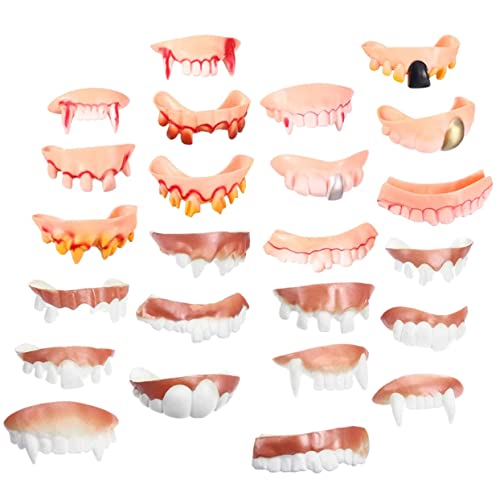 Milisten 24Stücke Lustige Halloween Zahnprothesen Gruselige Zombiezähne Vampirzähne für Party Requisiten Material für Cosplay Halloween Streiche für Lustige Spiele Milisten 24Stücke Lustige Halloween Zahnprothesen Gruselige Zombiezähne Vampirzähne für Party Requisiten Material für Cosplay Halloween Streiche für Lustige Spiele von Milisten