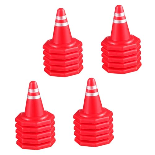 Milisten 24Stücke Mini Verkehrskegel Spielzeugset Verkehrsszene Modell Für Lernspielzeug Zur Verkehrssicherheit Aus Robustem Material Innen Und Außenspiele von Milisten