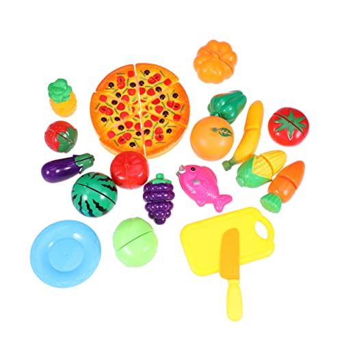 Milisten 24Stücke Teiliges Küchenspielzeug aus Kunststoff Gemüseschneidspielzeug für Kreatives Pizza Pädagogisches für Fantasievolles Rollenspiel der Spielküche Milisten 24Stücke Teiliges Küchenspielzeug aus Kunststoff Gemüseschneidspielzeug für Kreatives Pizza Pädagogisches für Fantasievolles Rollenspiel der Spielküche von Milisten