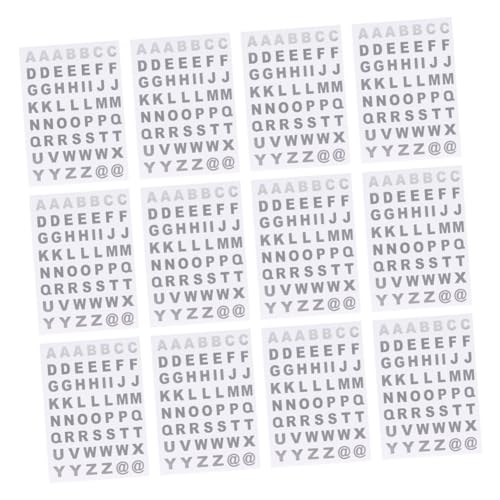 Milisten 25 Blatt Buchstabenaufkleber Englischer Briefaufkleber Alphabet -Aufkleber transparenter Aufkleber Silber Milisten 25 Blatt Buchstabenaufkleber Englischer Briefaufkleber Alphabet -Aufkleber transparenter Aufkleber Silber von Milisten