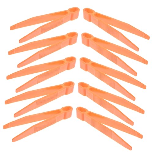 Milisten 25 Stück Abenteuerclip - Pinzette sensorisch Sinnesspielzeug für Kleinkinder Experimente-Clips Hilfsmittel für den Kindergarten Zähltraining Plastik Orange von Milisten
