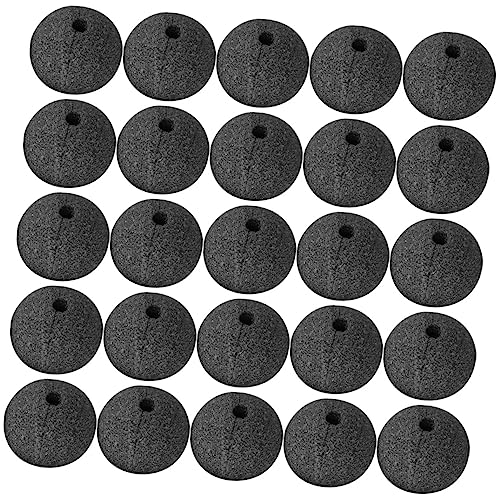 Milisten 25 Stück Clown Nase Schwarze Schwammbälle für Karneval Cosplay und Theater Lustige Clown Kostüm Accessoires für Erwachsene für Halloween und Mottopartys von Milisten