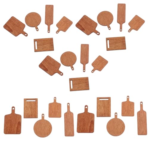 Milisten 25 Stück Miniaturfutter und mit Hackingplatine Mini-Küchenutensilien Küchenzubehör für Puppenstuben kleines Schneidebrett küche spielset hölzern Light Brown Milisten 25 Stück Miniaturfutter und mit Hackingplatine Mini-Küchenutensilien Küchenzubehör für Puppenstuben kleines Schneidebrett küche spielset hölzern Light Brown von Milisten