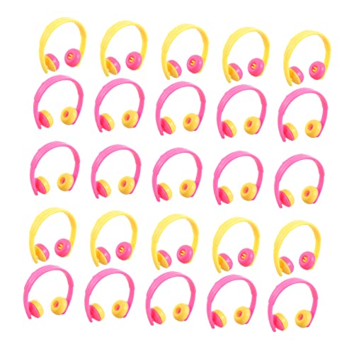 Milisten 25stücke Miniatur Kopfhörer Dollhouse Dekoration Mini Headset Ornamente Für Puppenhäuser Kreative Spielzeugaccessoires Zufällige Farben von Milisten