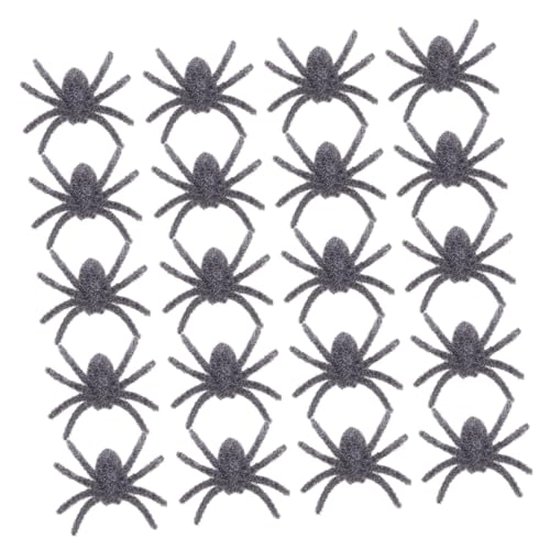 Milisten 25 Stück Teiliges Halloween-dekor Flockige Realistische Spinnen aus Kunststoff Gruselige Outdoor Indoor-deko für Party Bereich Lebensechte Halloween-atmosphäre Leichte Platzierung von Milisten