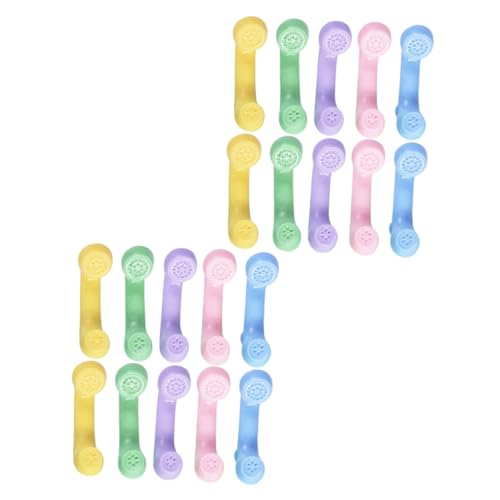 Milisten 25 Stück Teiliges Miniatur Telefonmodell Retro Stil Farbiges Mini Mobilteil Lernspielzeug für Kinderzimmer Dekoration von Milisten