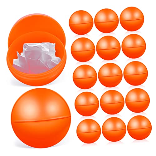 Milisten 25Stücke Plastikkugeln für Wiederverwendbare Orangefarbene Spielbälle aus Kunststoff für Gewinnspiele Partyspiele und Kreative Bastelideen von Milisten