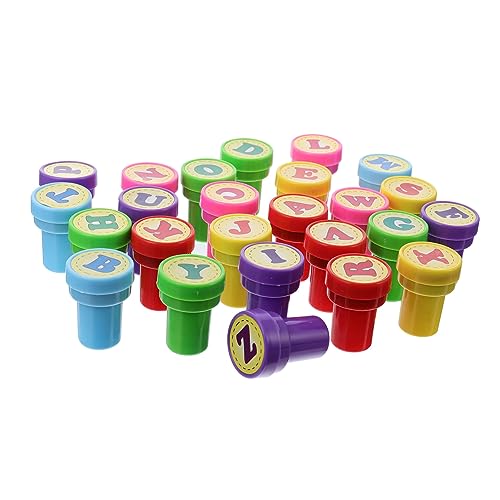 Milisten 26 Stück Briefsiegel Kinderstampfer Partyzubehör Stempel Mit 26 Buchstaben 26-Buchstaben-Stempel Für Selbstfärbende 26-Buchstaben-Stempel Plastik Violett Zufällige Farbe von Milisten